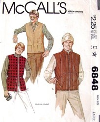 6848 MCC 79 MR ZIP OR BUTTON VEST PATTERN LG